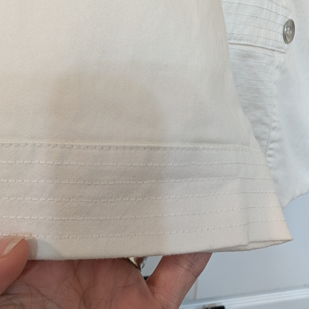 Cato White Lightweight Jacket With Button Details - image 6